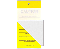 Self Laminating Caution Tags