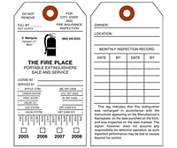 Fire Extinguisher Monthly Safety Inspection Tags (FT-1483)