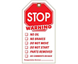 Warning Hang Tags Stop (WT-1443)